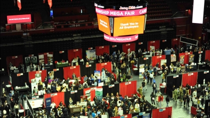 Aerial view of the Career and Internship Mega Fair