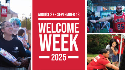 A collage of welcome week photos